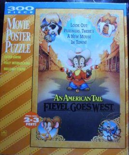 An American Tale   Fievel Goes West Movie Poster 300 Piece Puzzle Toys & Games