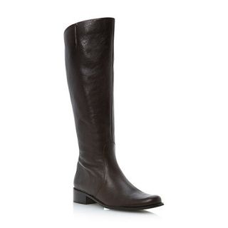 Roberto Vianni Brown leather Tori back zip leather riding boots