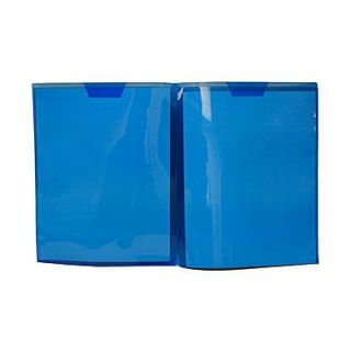 Jam 9 1/4 x 11 1/2 Plastic Regular Weight Full Pocket Folder, Blue