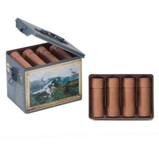 Chocolate Novelty Currier & Ives Shotgun Shell Collector Tin  Chocolate Shotgun Shells with Peanut Butter Filling. Chocolate Bullets in Collector Tins   Perfect for Gift Giving  Makes the Perfect Gift for the Sportsman or Sportswomen in Your Life.  