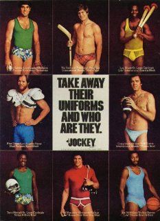 Garvey Marinaro Brock Dryer Hadfield Craig Morton for Jockey Underwear ad 1976 Entertainment Collectibles