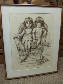 Original Mary Vickers Lithograph "Rocking Chair". Numbered print 31/200. Has gallery COA.  