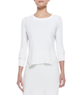 Womens Ellen Side Slit Knit Sweater   J Brand Ready to Wear   White (LARGE)