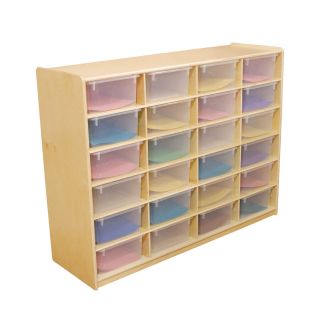 Wood Designs 24 Letter Tray Storage Unit with 5 in. Trays   Toy Storage