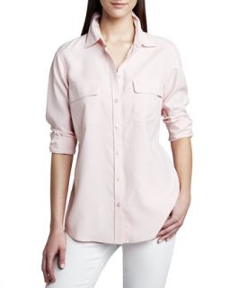 Womens Safari Long Sleeve Silk Shirt, Petite   Go Silk   Olive (PM/8 10)