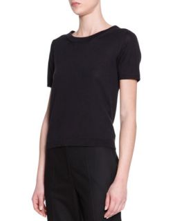 Womens Short Sleeve Knit Tee   Piazza Sempione   Black (40/6)