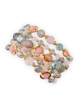 Multi Stone Bracelet, Pink/Multi   Jose & Maria Barrera   Light pink (ONE SIZE)