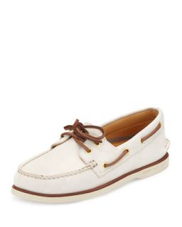 Mens Gold Cup Authentic Original Boat Shoe, Ivory   Sperry Top Sider   Ivory