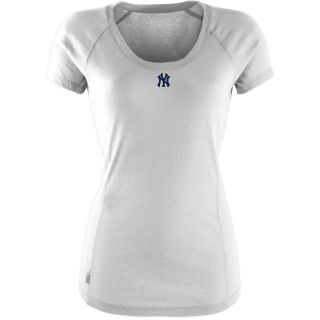 Antigua New York Yankees Womens Pep Shirt   Size Medium, Mid Pink Heather