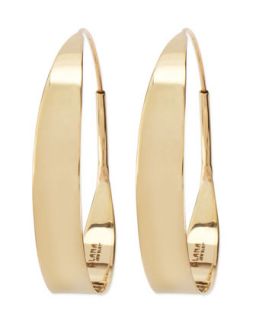 14k Small Glam Flat Hoop Earrings   Lana   Gold (14k )