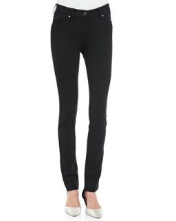 Womens French Terry Skinny Pants   Eileen Fisher   Black (8)