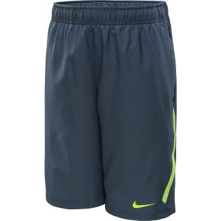 NIKE Boys New Boarder Tennis Shorts   Size Small, Armory Slate/volt