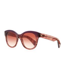 Jacey Oversized Sunglasses, Faded Fig   Oliver Peoples   Purple