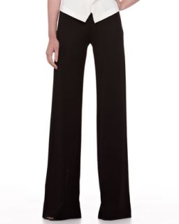 Womens Crepe Double Jersey Trousers   Donna Karan   Black (S/4 6)