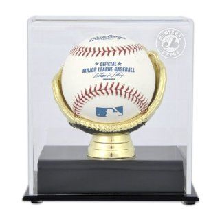 Gold Glove MLB Single Baseball Expos Logo Display Case  Sports Related Display Cases  Sports & Outdoors