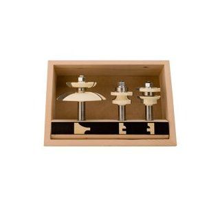 3 Wing Cove Raised Panel Router Bit With Roundover Stile & Rail Cutters   3 PC Set   Rail And Stile Profile Router Bits  