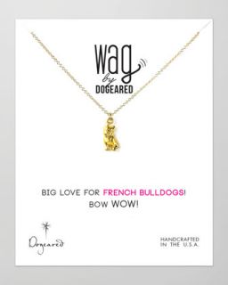 14k Vermeil French Bulldog Necklace   Dogeared   Gold (14k )