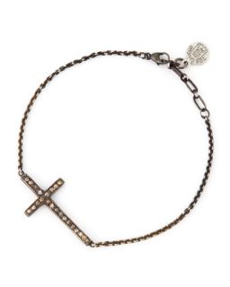 Pave Diamond Cross Bracelet   Zoe Chicco   Black
