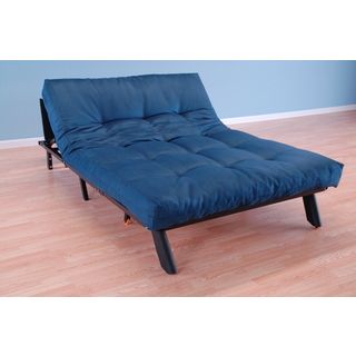 Christopher Knight Home Elroy Frame/black Finish/suede Navy Futon