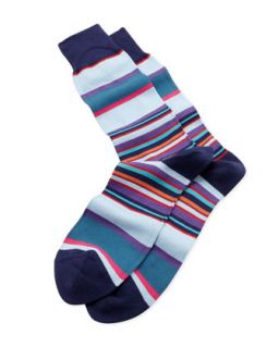 Mens Middle Stripe Socks, Gray   Paul Smith   Grey