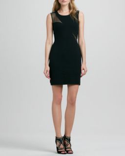 Womens Domain Mesh Inset Sleeveless Dress   Bailey 44   Black (LARGE/8)