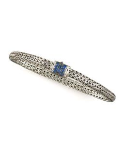 Classic Chain Sapphire Bracelet, Small   John Hardy   Silver