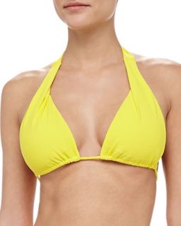 Womens Textured Halter Bikini Top   Shoshanna   Lemon drop (C/D)
