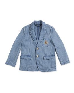Puckered Chambray Sport Coat, Boys 2T 3T   Ralph Lauren Childrenswear