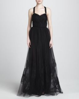 Womens Tulle Gown with Halter Harness   Jason Wu   Black (4)