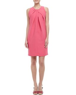 Womens Folded Sleeveless Crepe Dress   LAgence   Hot pink (4)