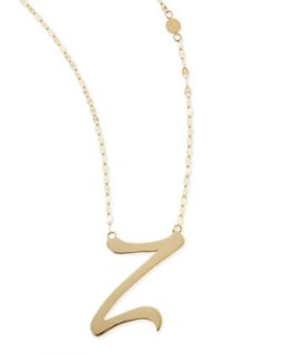 14k Gold Initial Letter Necklace, Z   Lana   Gold (14k )
