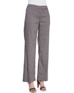 Womens Straight Leg Trousers, Petite   Eileen Fisher   Taupe (6P)