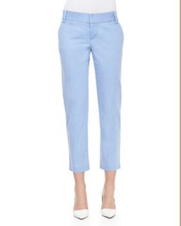 Womens Stacey Slim Cropped Pants   Alice + Olivia   Riviera (6)