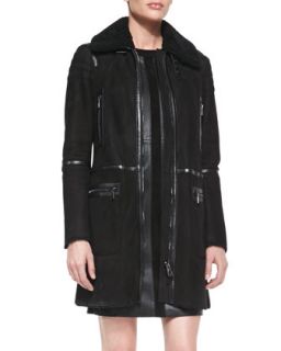 Womens Caldicot Shearling Zip Coat   Belstaff   Black black (44/8)