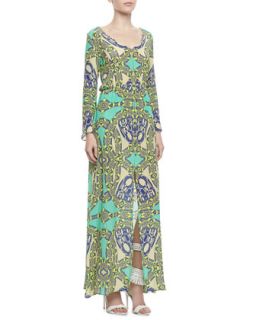 Womens Vale Printed Georgette Maxi Dress   Alexis   Citric tribal (SMALL)