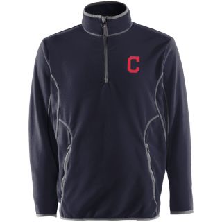Antigua Cleveland Indians Mens Ice Pullover   Size Large, Nav/stl (ANT INDN