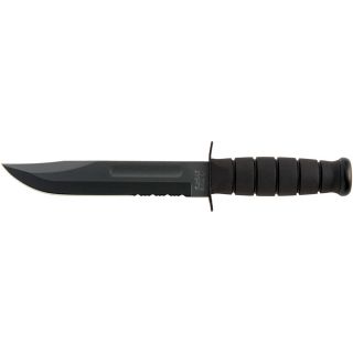 Ka Bar Black Fighting Knife with Leather Sheath (212123)