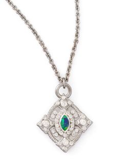 New World Opal & Diamond Cravelli Necklace   Armenta   Silver