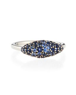 Sterling Silver Pave Medium Blue Sapphire Marquise Ring   Alexis Bittar Fine  