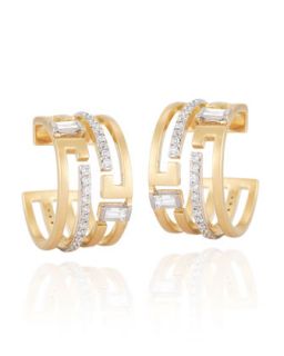Metropolis 18k Diamond Geometric Hoop Earrings   Ivanka Trump   (18k )