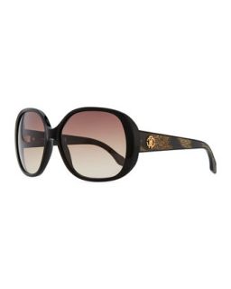 Taj Soft Square Sunglasses, Black/Leopard   Roberto Cavalli   Black/Leopard