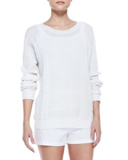 Womens Yaif Kalli Pullover Sweater   Theory   White (LARGE)