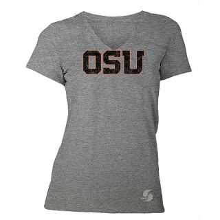 SOFFE Womens Oregon State Beavers No Sweat V Neck Short Sleeve T Shirt   Size