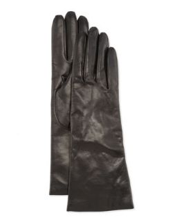 Cashmere Lined Leather Gloves, Black   Portolano   Black (7)