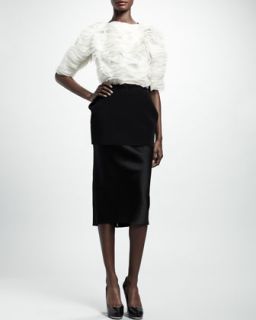 Womens Jersey Peplum Duchesse Pencil Skirt, Black   Lanvin   Black (42/10)