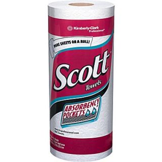 Scott Paper Towel Rolls, 1 Ply, 15 Rolls/Case