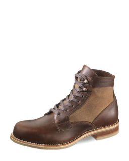 Mens Whitepine 1000 Mile Leather/Canvas Boot   Wolverine   Brown (11.0D)