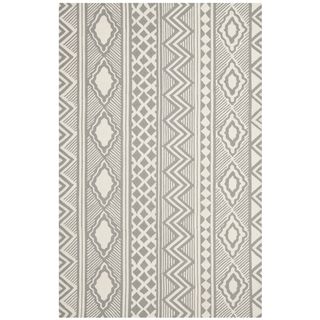 Isaac Mizrahi By Safavieh Santa Fe Trails Grey/ Ivory Wool Rug (5 X 8)