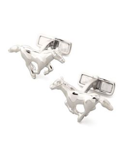 Mens Sterling Silver Horse Cufflinks   Alfred Dunhill   Silver