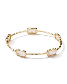 18k Gold Rock Candy Gelato 5 Stone Bangle, Mother of Pearl   Ippolita   Gold (2)